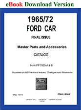 1965 ford Thunderbird parts and accessories book