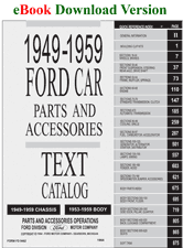 1959 ford Thunderbird parts and accessories book